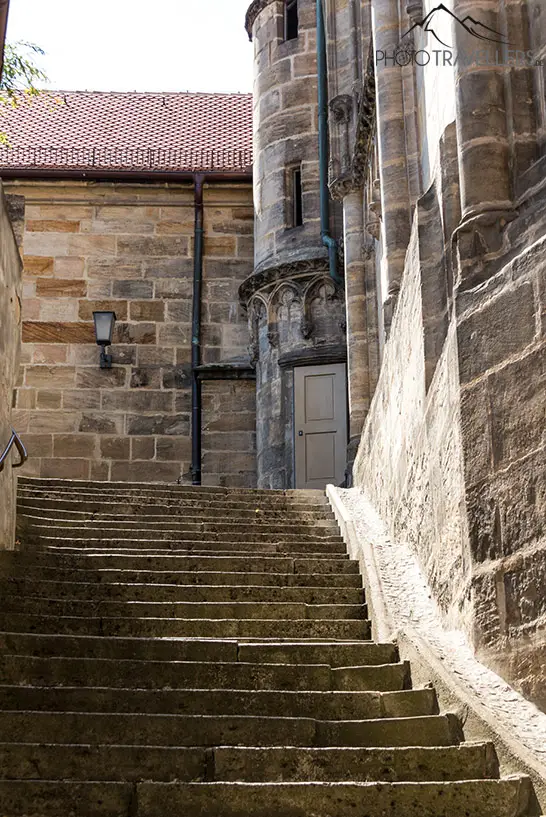 Eine alte Treppe an der Oberen Pfarre in Bamberg