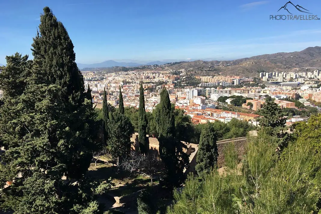 Blick von der Burg auf Malaga