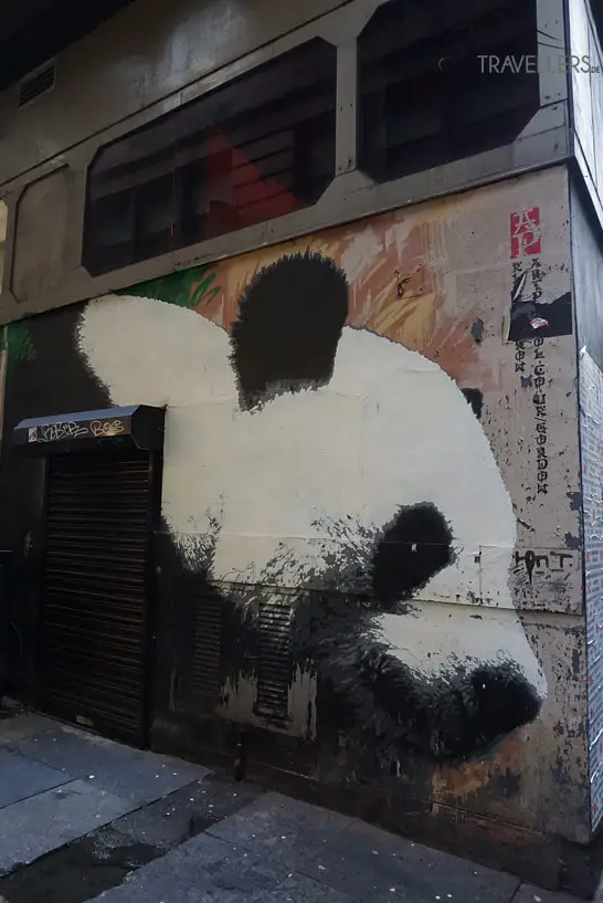 Pandabär Graffiti Glasgow