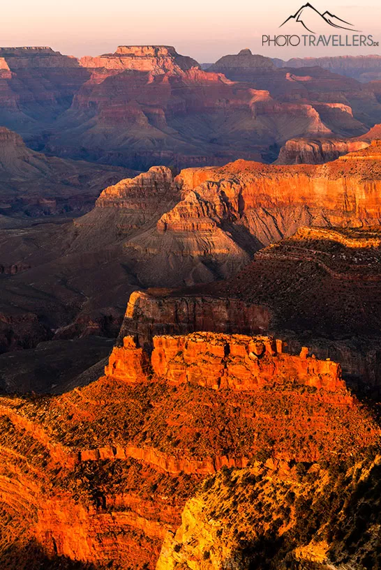 Der Blick in den Grand Canyon in Arizona am South Rim
