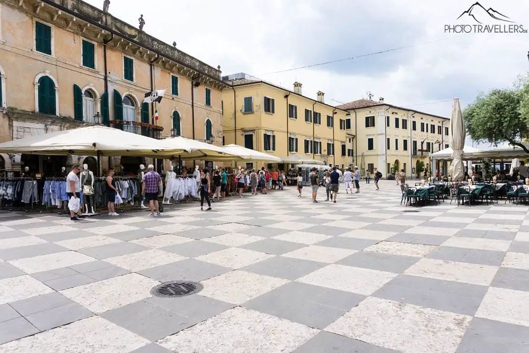 The large square in Lazise on Lake Garda