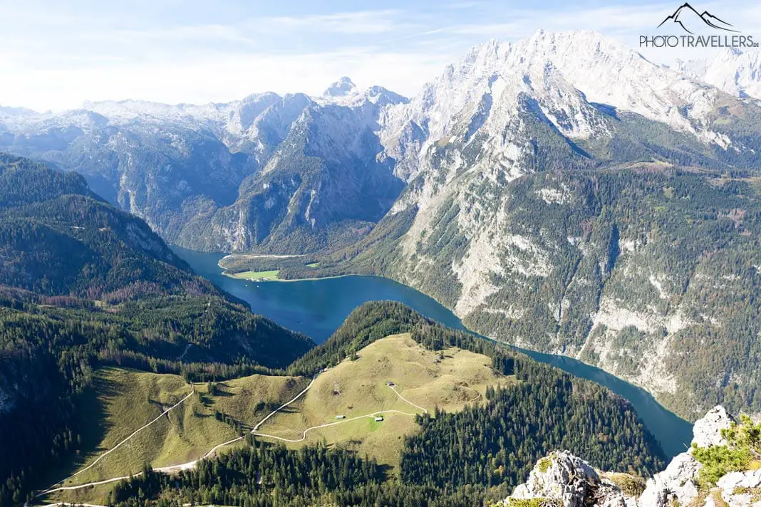 The view of Königssee and Watzmann from the Jenner summit
