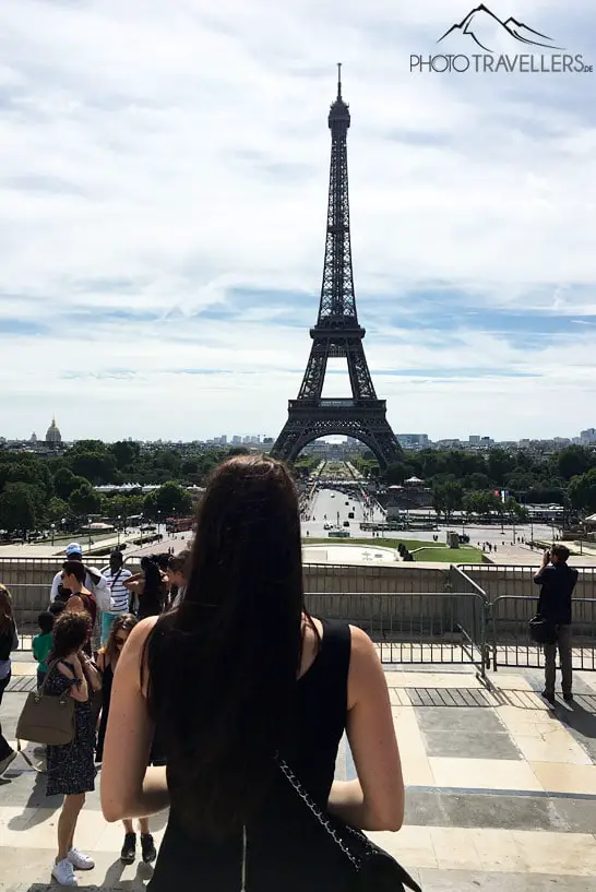Blick auf den Eiffelturm vom Palais de Chaillot