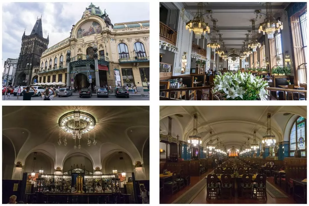 Eindrücke des Prager Gemeindehaus mit Restaurant und Bar