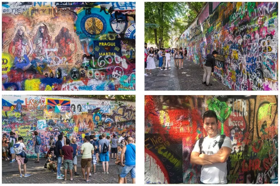 Eindrücke der John Lennon Wall in Prag