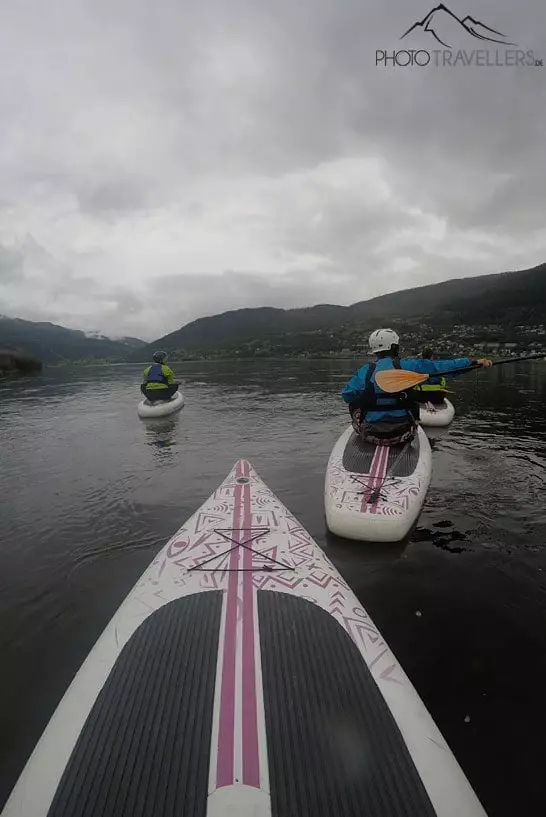 SUP auf dem Fjord