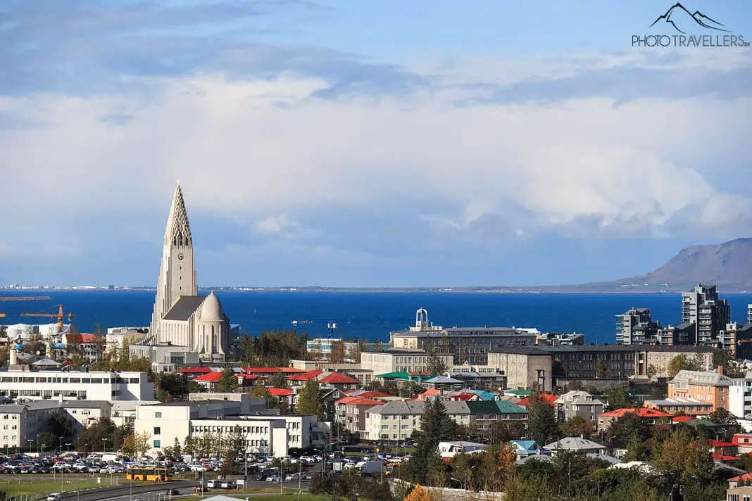 Blick vom Perlan auf Reykjavík