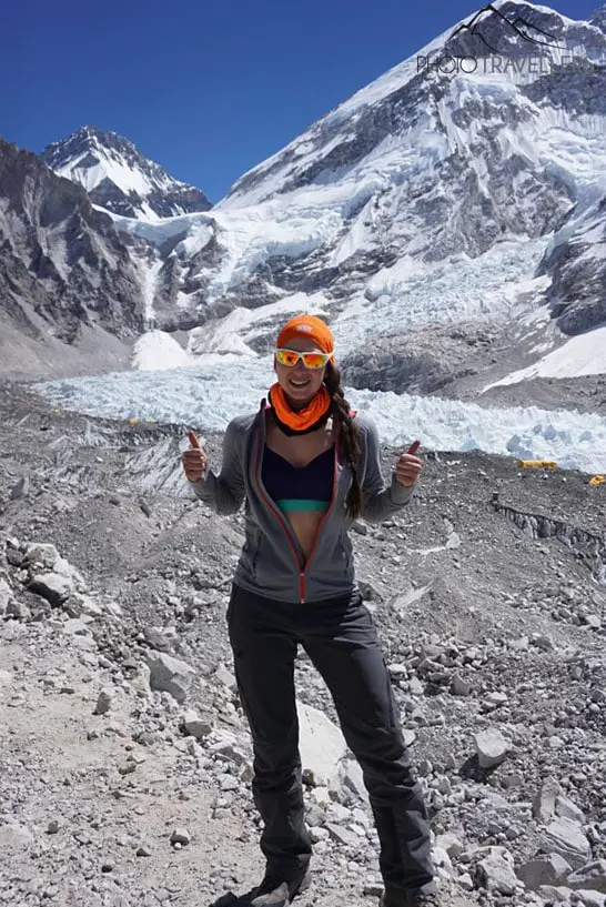 Biggi im Mount Everest Base Camp