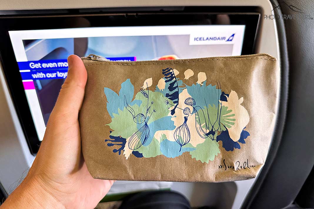 Das Amenity Kit in der Icelandair Saga Class