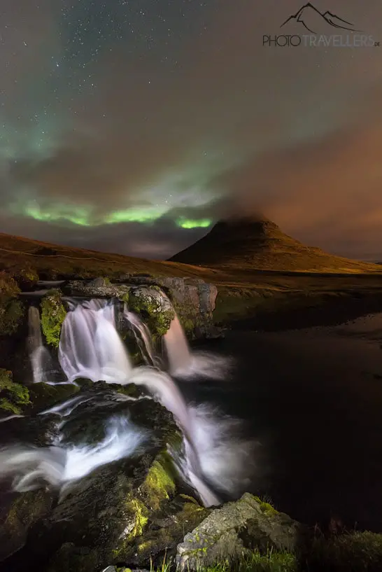 Aurora over Kirkjufell - taken with an ultra wide angle lens