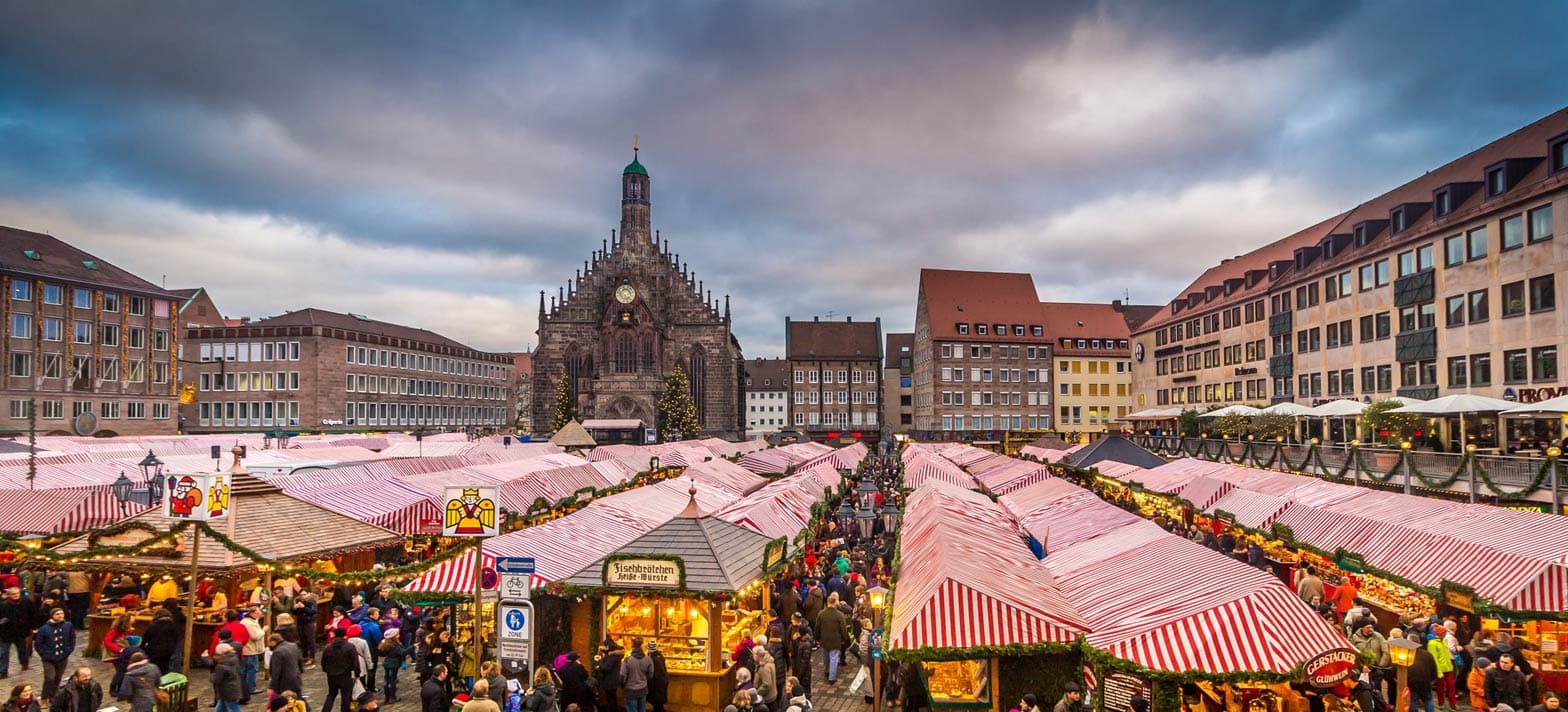 View on top of the Nuremberg Christmas Market