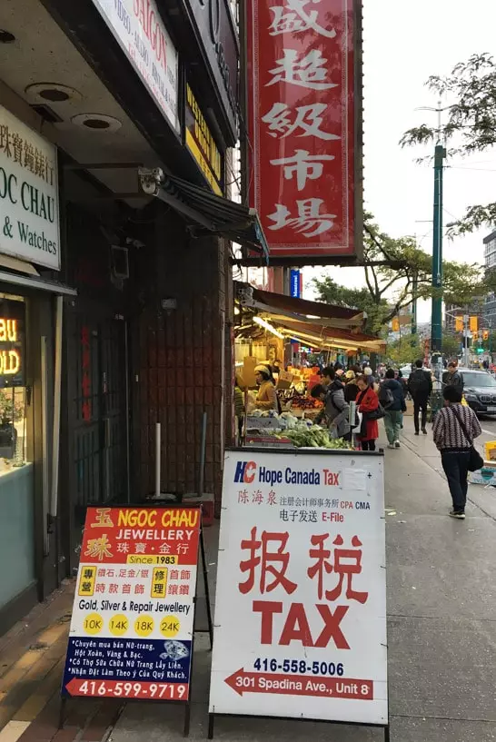 Straße in Chinatown 