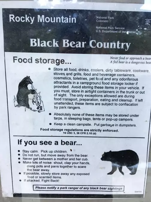 Bären-Warnschild