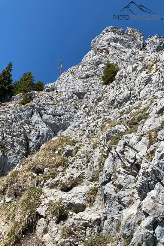 Kletterstelle auf dem Dr.-Julius-Mayr-Weg