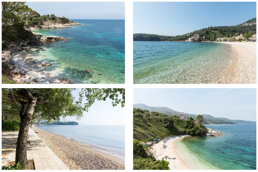 Overview of beautiful beaches in Corfu