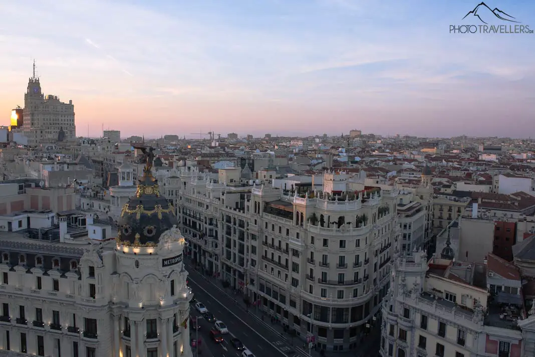 View from the roof terrace of the Círculo de Bellas Artes