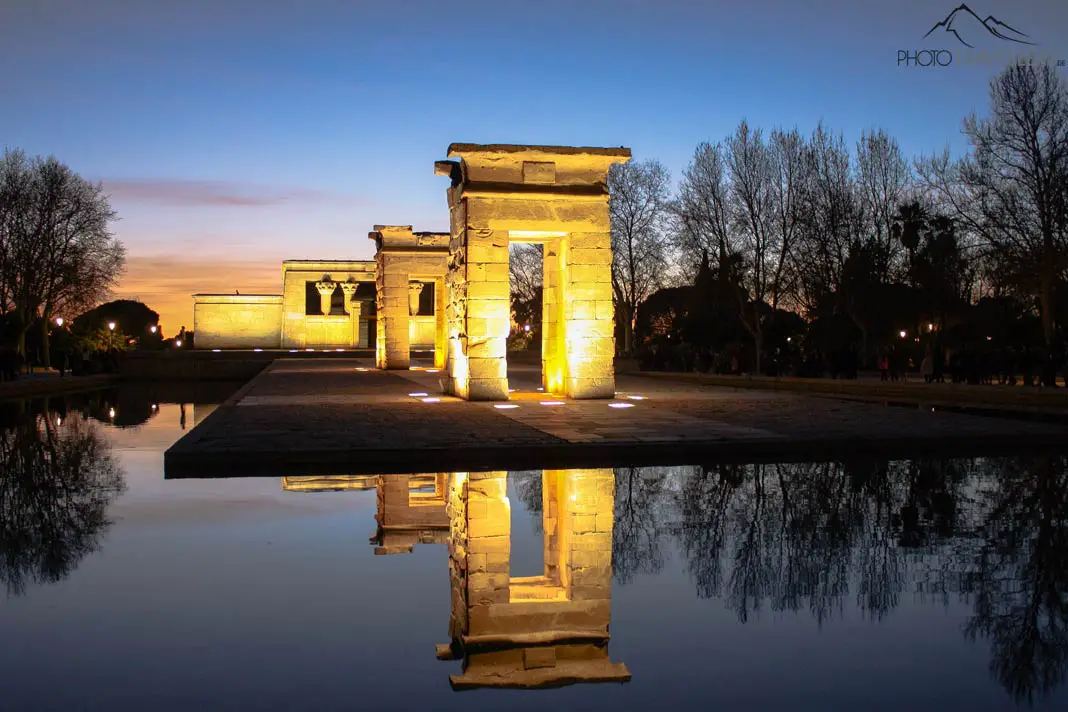 The Temple of Debod at sunset