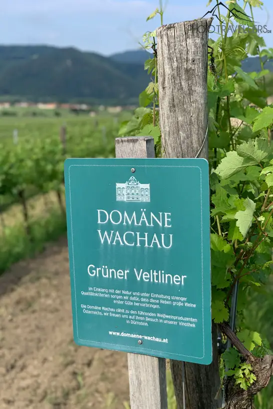 Schild der Domäne Wachau
