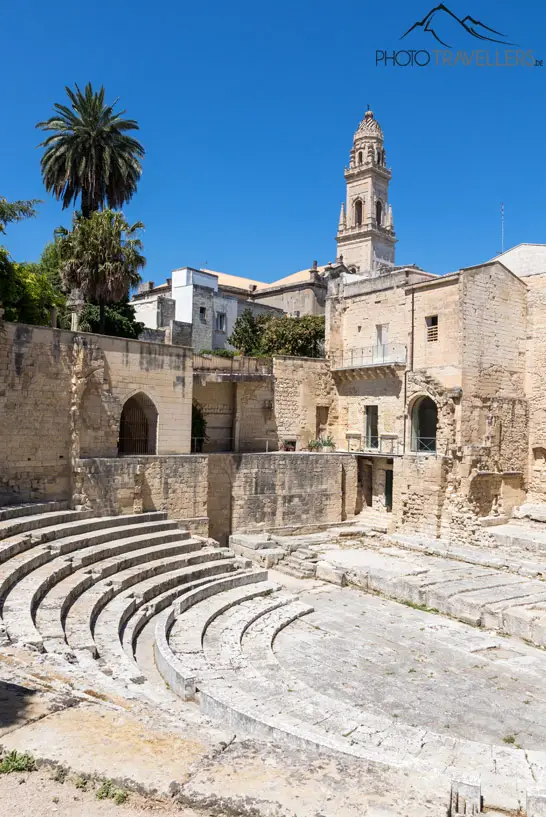 Blick aufs römische Theater in Lecce