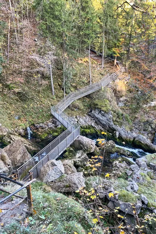 Metallsteig am Gollinger Wasserfall