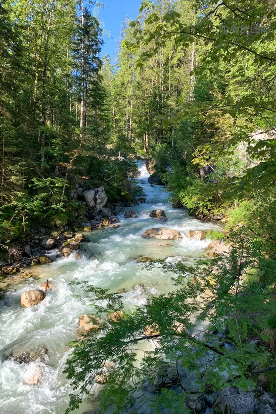 A beautiful stream in the magic forest near Berchtesgaden