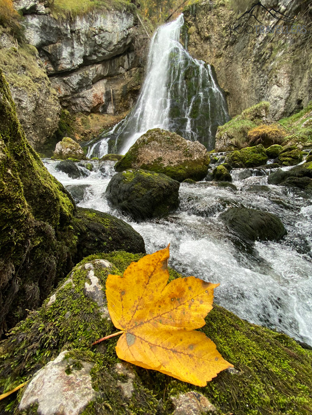 Ultraweitwinkelaufnahme mit dem iPhone 11 Pro am Gollinger Wasserfall