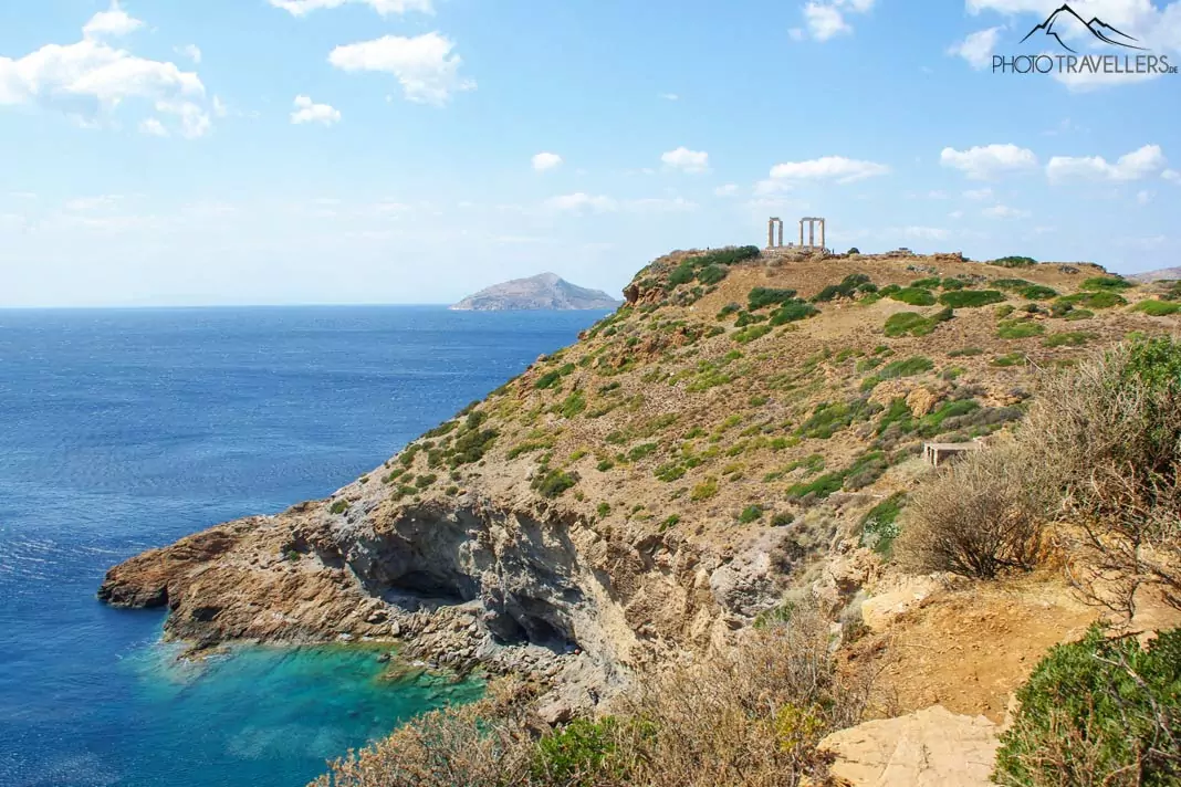 Das Kap Sounion mit den Ruinen des Poseidon-Tempels