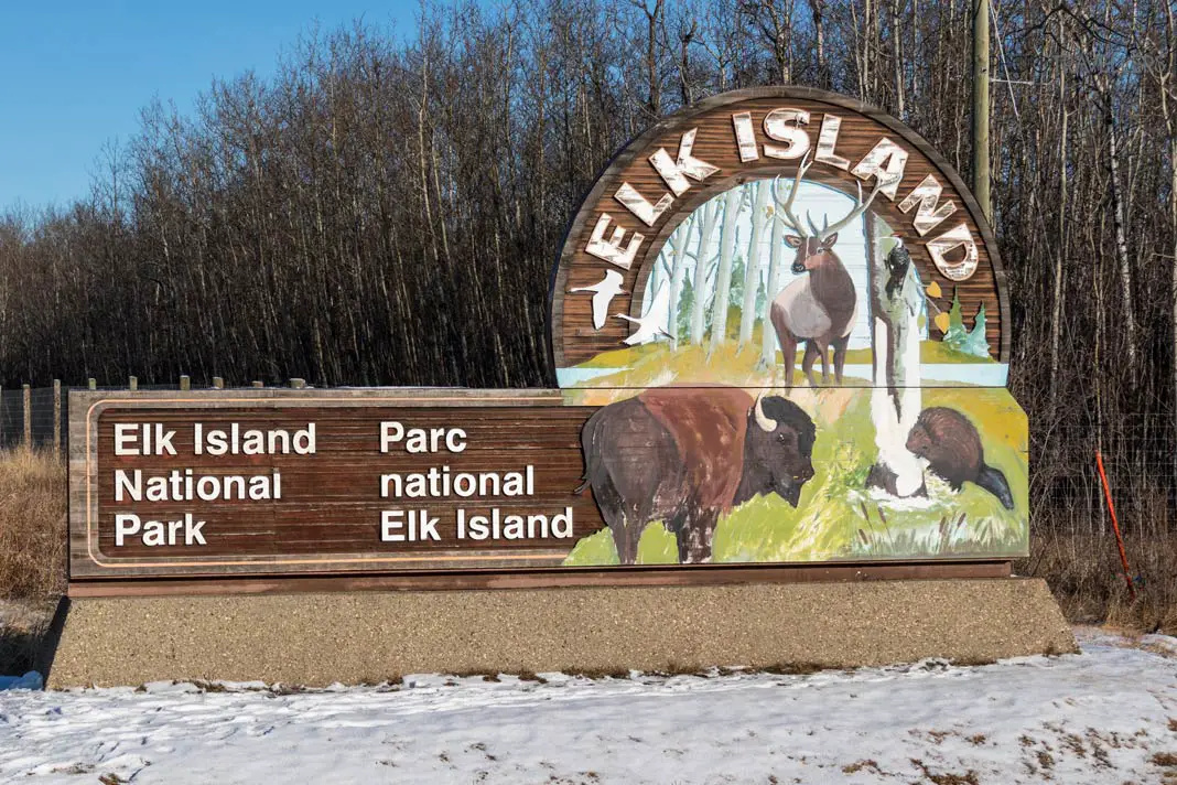 Eingang vom Elk Island Nationalpark