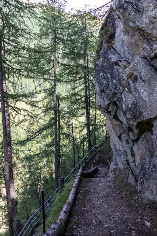 Der Weg zum Leiterfall auf dem Alpe Adria Trail