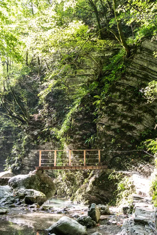 Der Weg zum Kozjak Wasserfall
