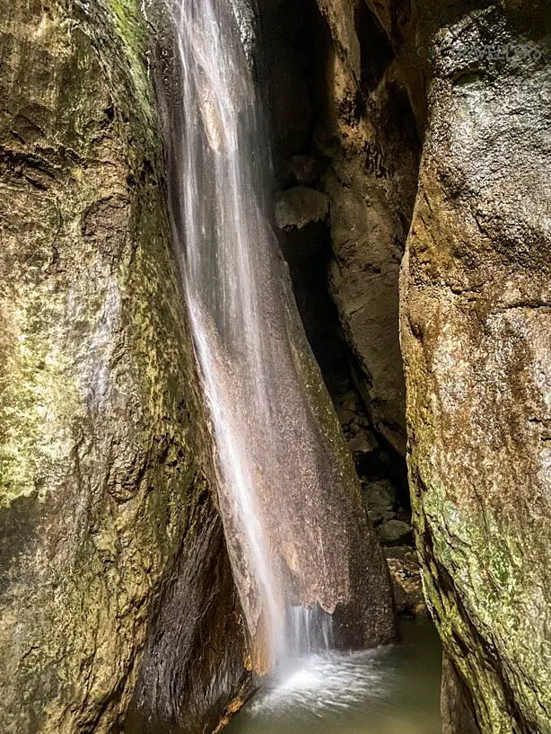 Der Wasserfall im Klettersteig