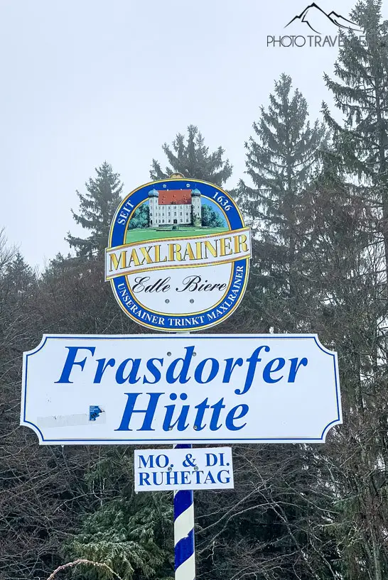 Schild der Frasdorfer Hütte