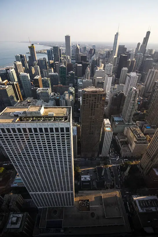Rundumsicht aus dem 360 Chicago