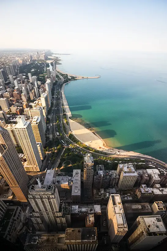 Rundumsicht aus dem 360 Chicago