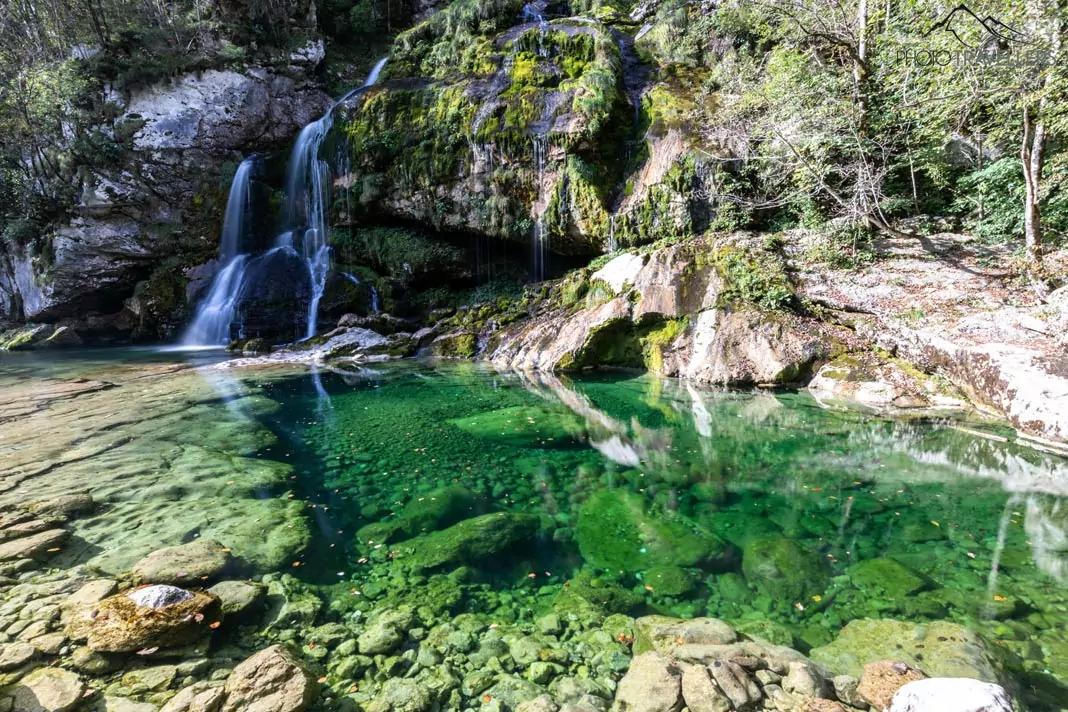 Der wunderschöne Vrje Wasserfall in Slowenien