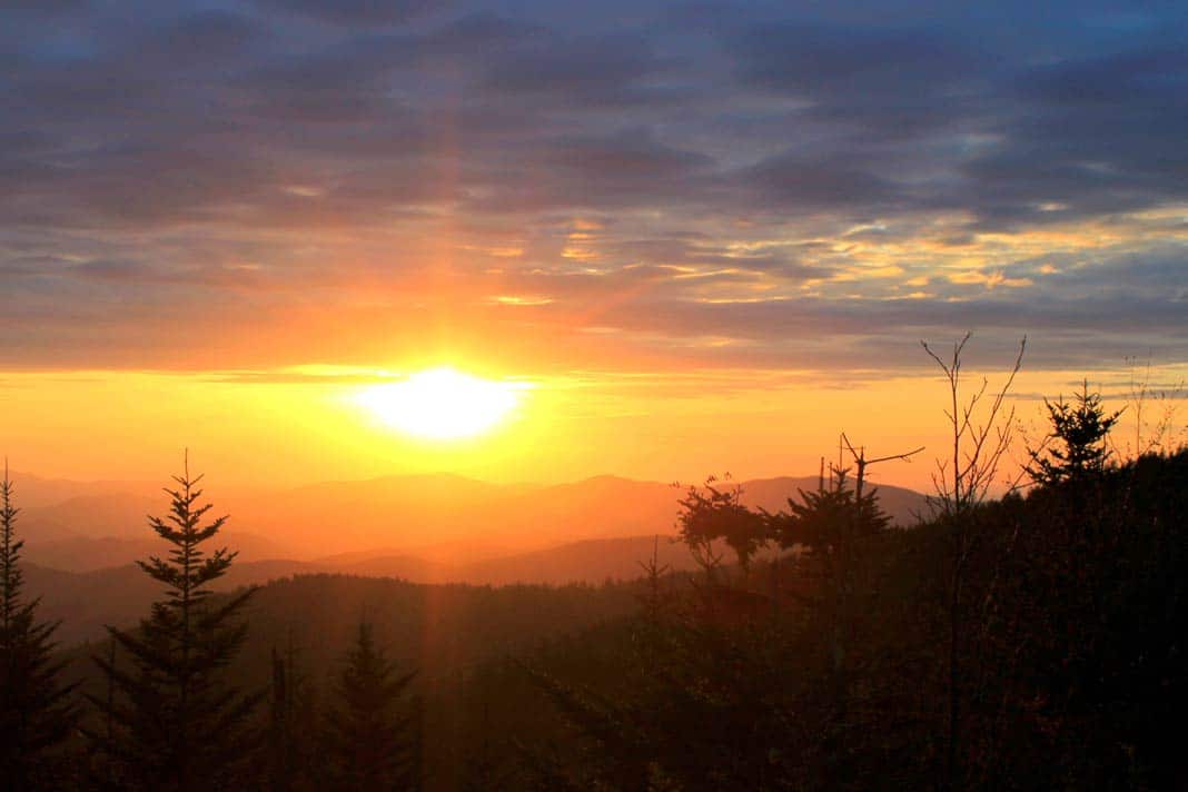 Blick von Clingmans Dome im Great Smoky Mountains Nationalpark