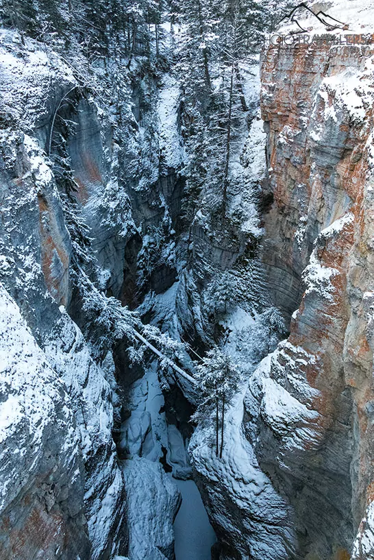 Der Maligne Canyon im Winter