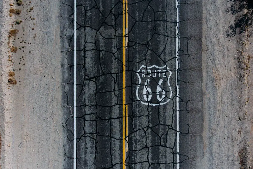 Blick auf die historische Route 66