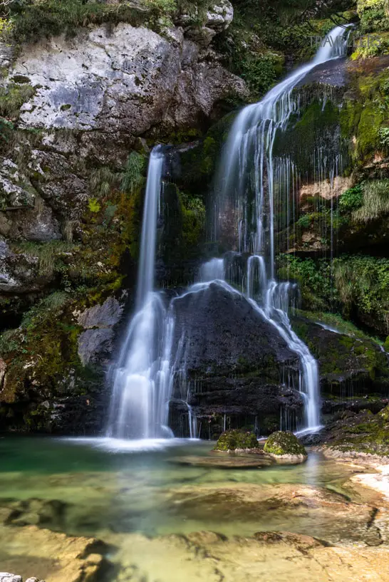 Der wunderschöne Vrje Wasserfall in Slowenien