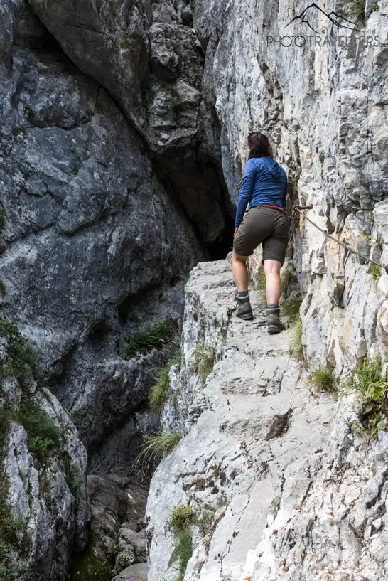 Der Klettersteig zur Quelle der Soča