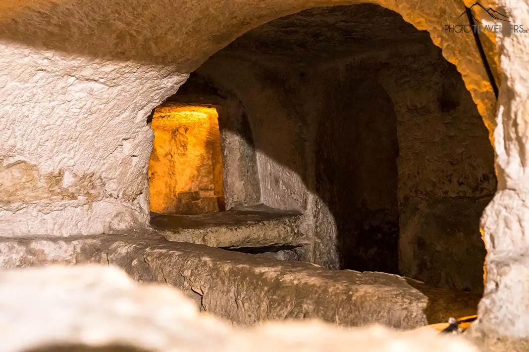 In einer Grabkammer der St. Paul’s Catacombs