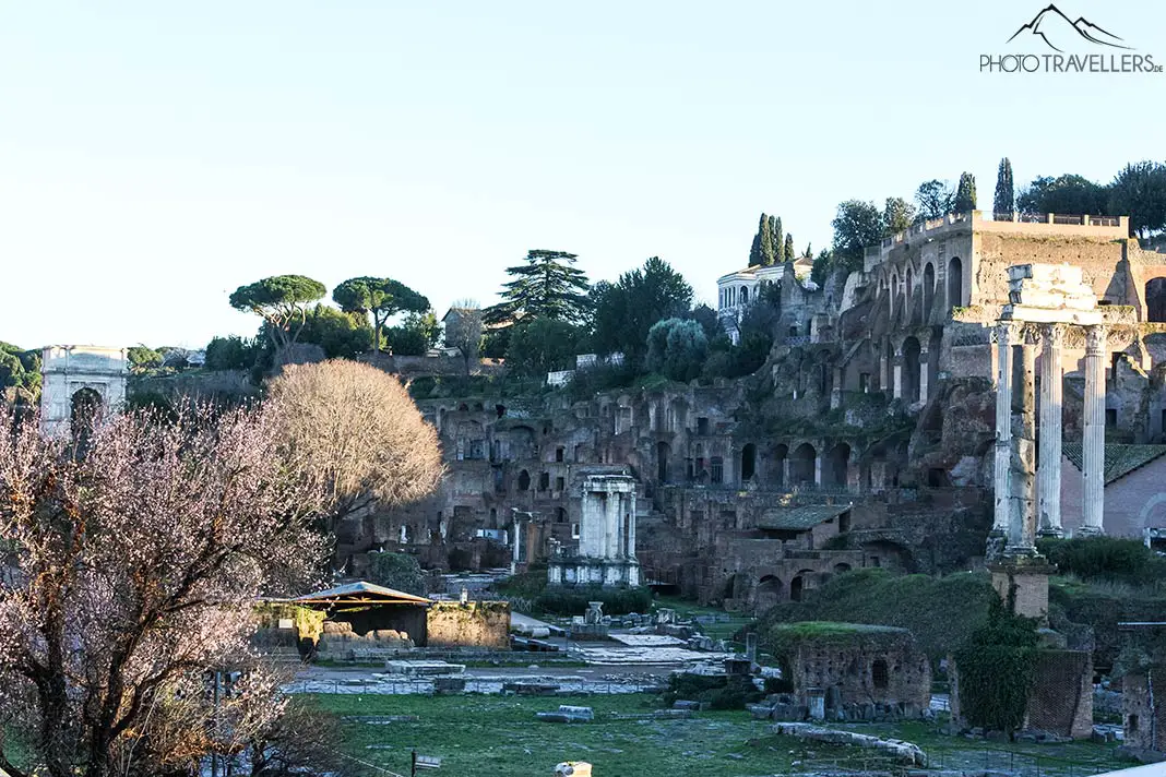 View of the Roman Forum from outside