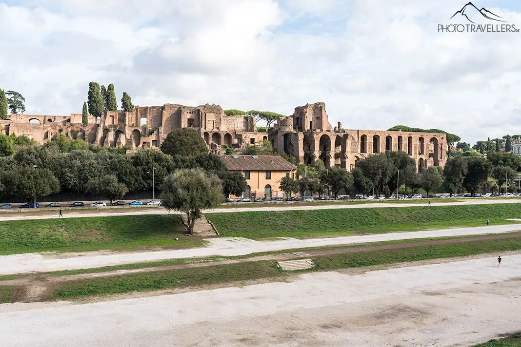 The Circus Maximus with the Terme di Massenzio in Rome