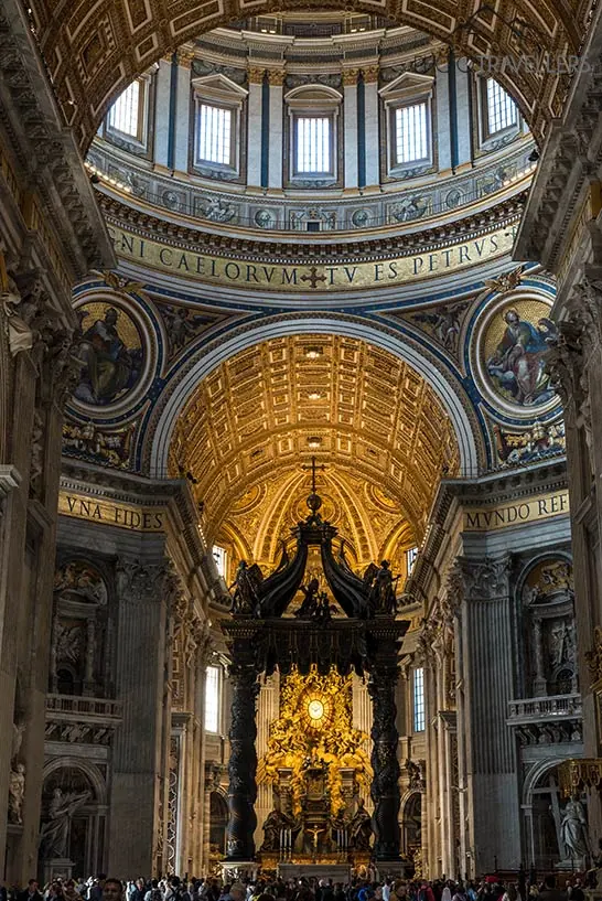 The canopy ciborium in St. Peter's Basilica