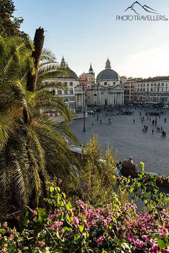 Der Blick auf die Piazza del Popolo