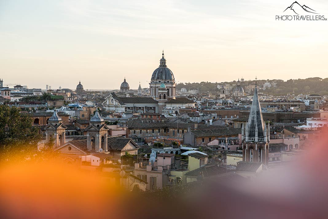 Der Blick über Rom von der Terrazza Viale del Belvedere