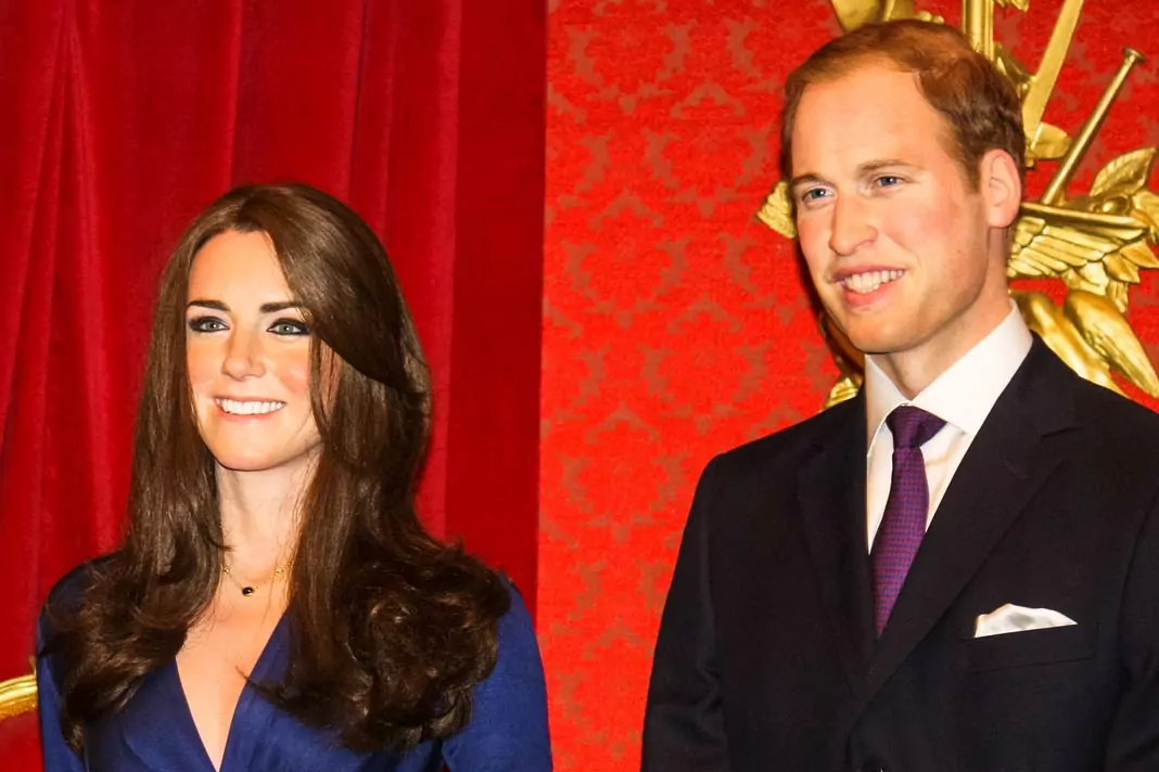 Wax figures of Prince William and his lovely wife Kate