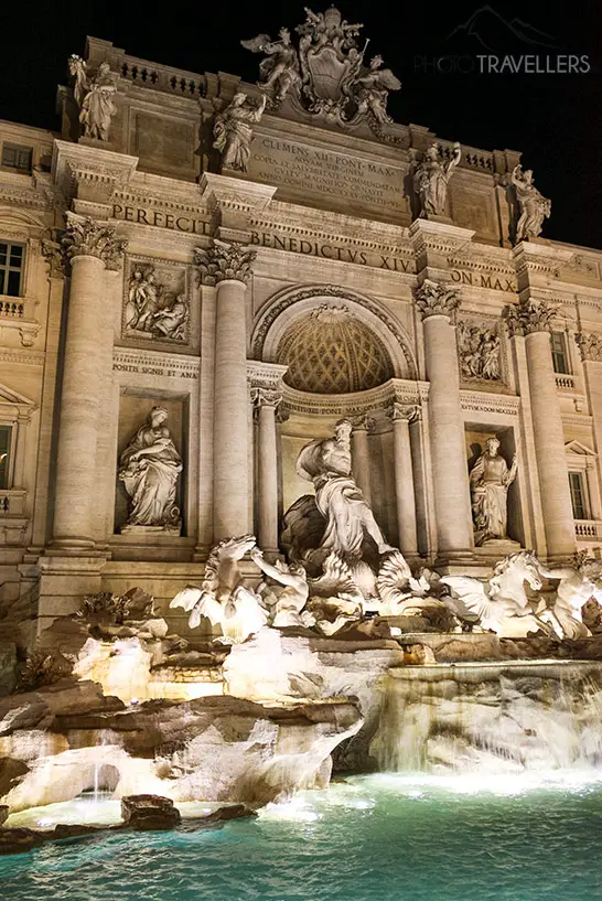 The Trevi Fountain in the evening