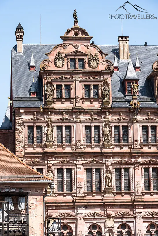 Die Fassade von Schloss Heidelberg