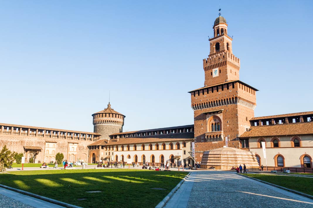 Das Castello Sforzesco in Mailand